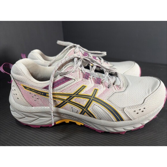 Asics Womens Gel Venture 9 Gray Purple Running Shoes Sneakers Size 9.5 Ortholite - Picture 2 of 11